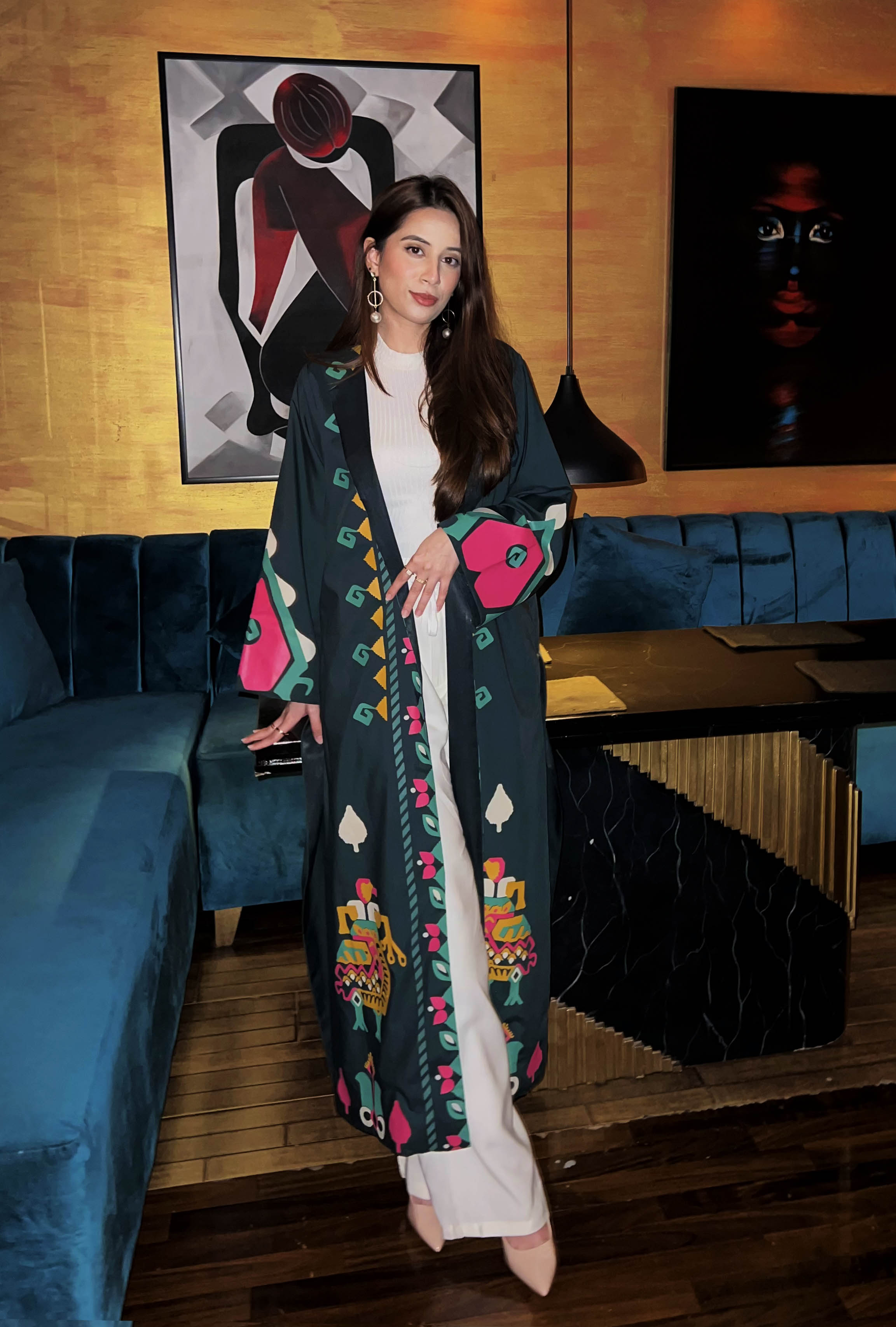 Jade Fest Green Long Jacket