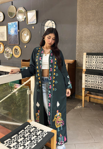 Jade Fest Green Long Jacket