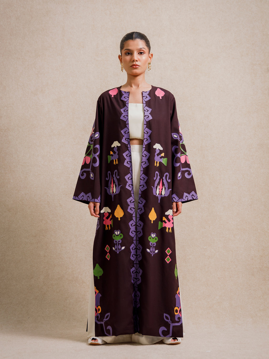 Royal Caravan Purple Long Jacket