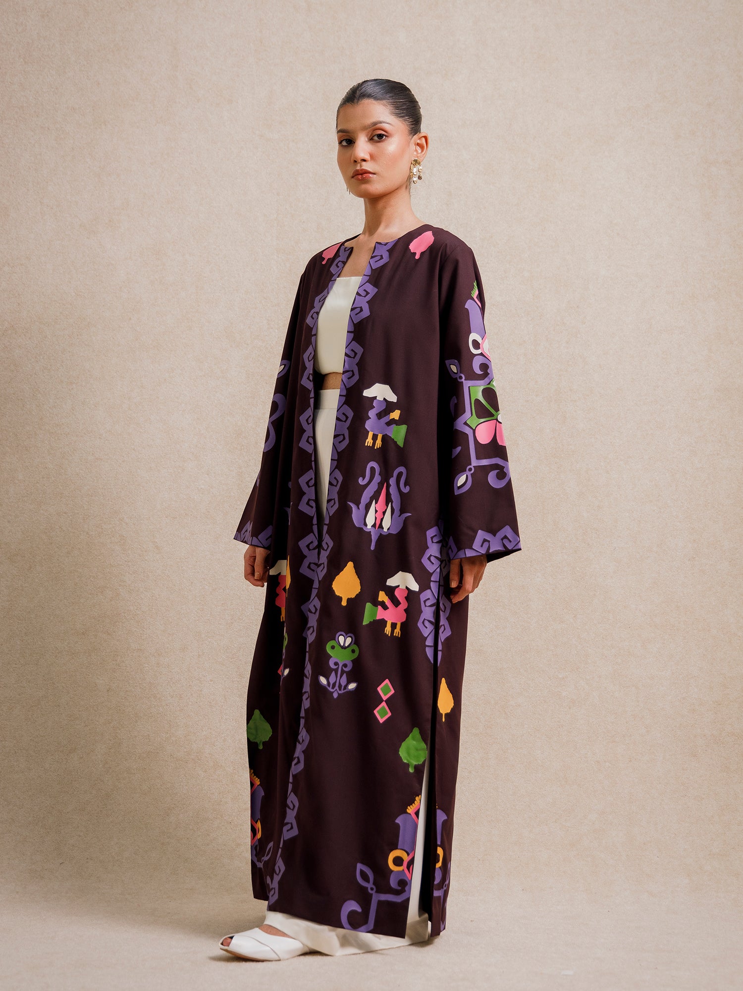 Royal Caravan Purple Long Jacket