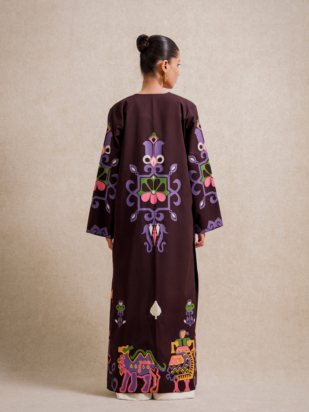 Royal Caravan Purple Long Jacket