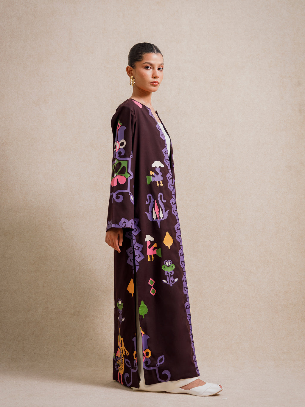 Royal Caravan Purple Long Jacket