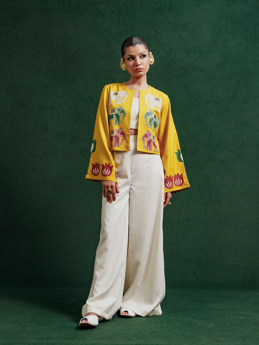 Alam Guman Ochre Short Jacket