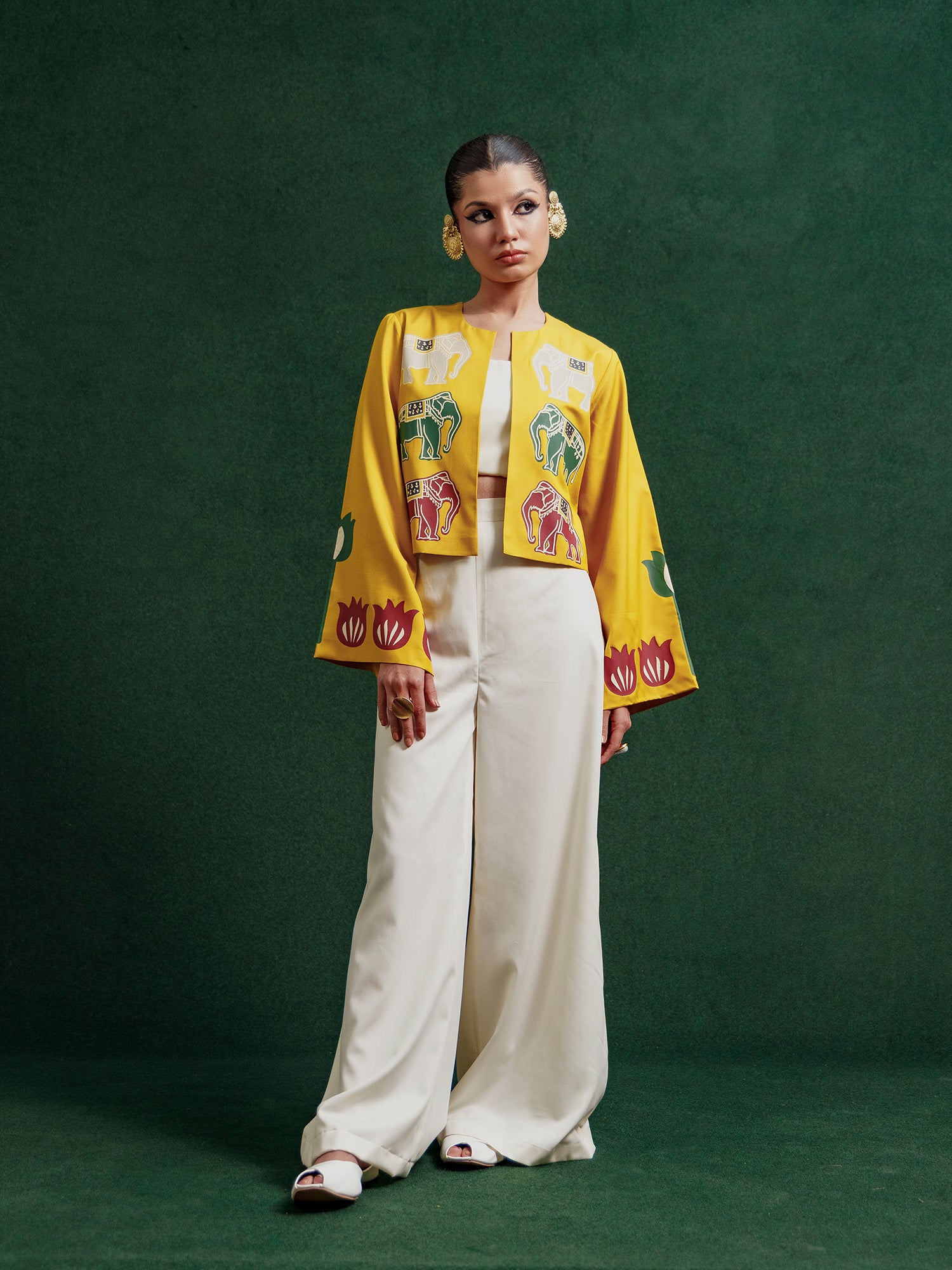 Alam Guman Ochre Short Jacket