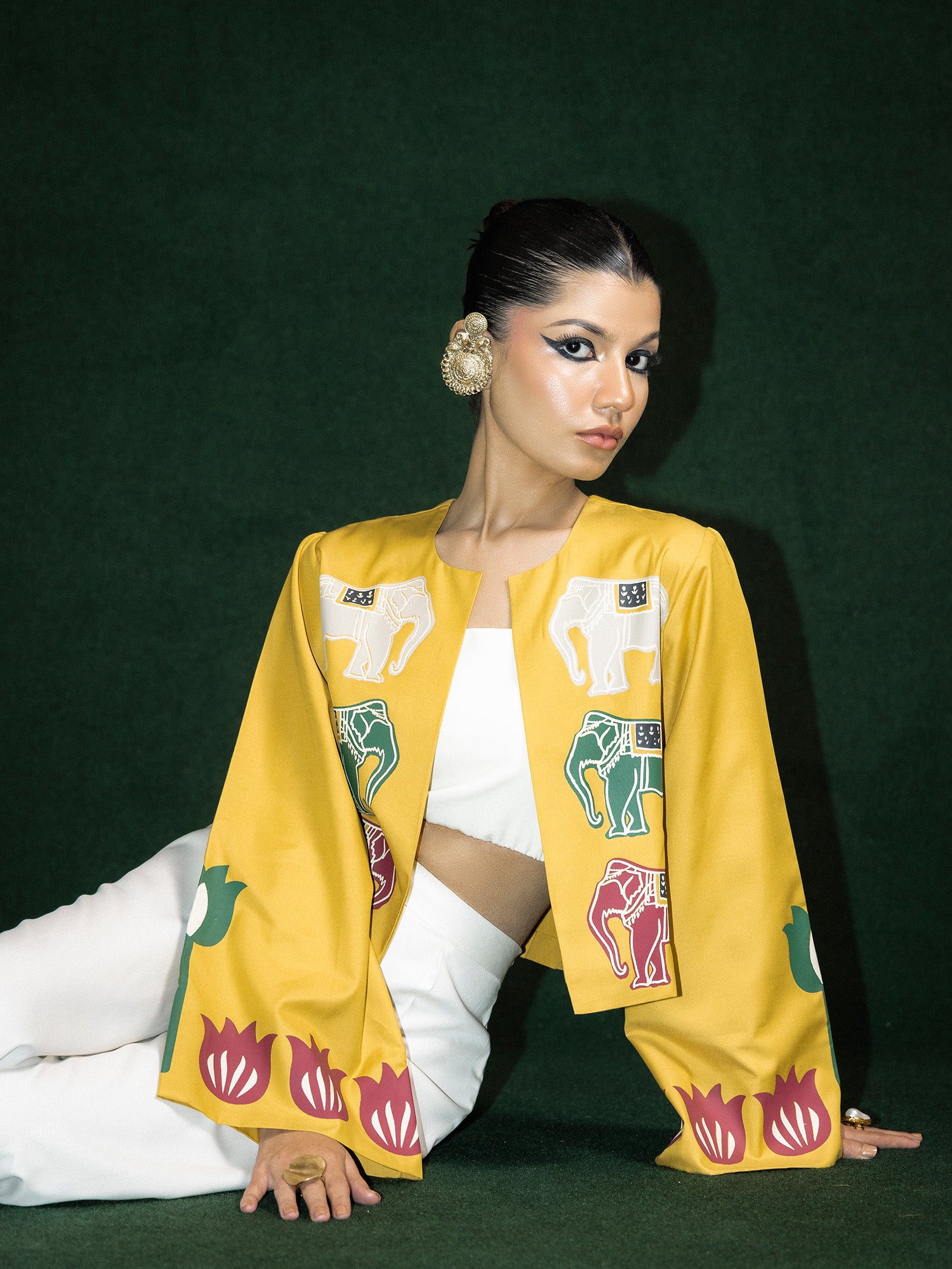 Alam Guman Ochre Short Jacket