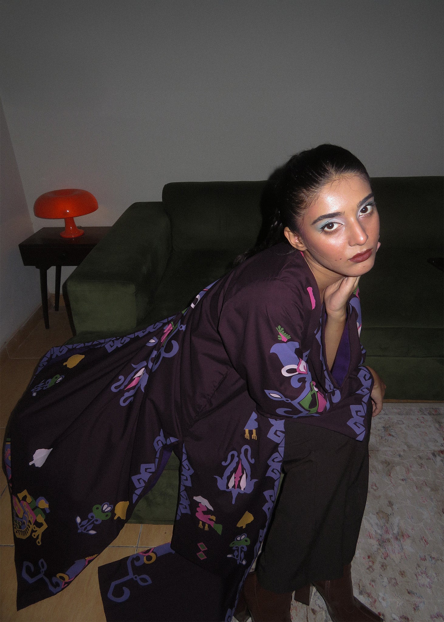 Royal Caravan Purple Long Jacket