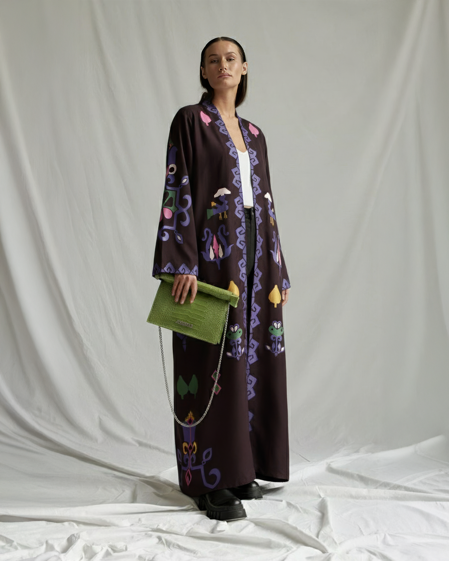 Royal Caravan Purple Long Jacket